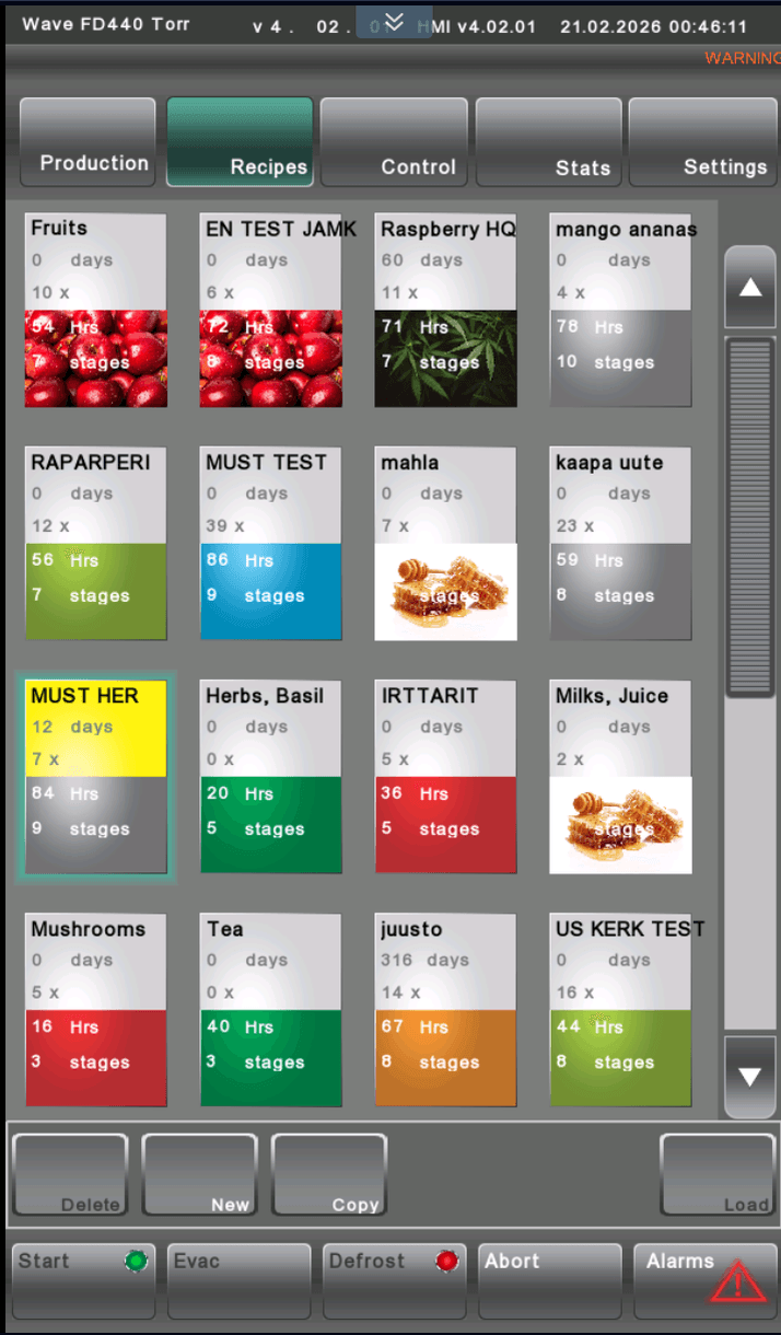 FD440 menu - recipe