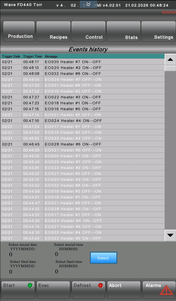 FD440 menu - admin