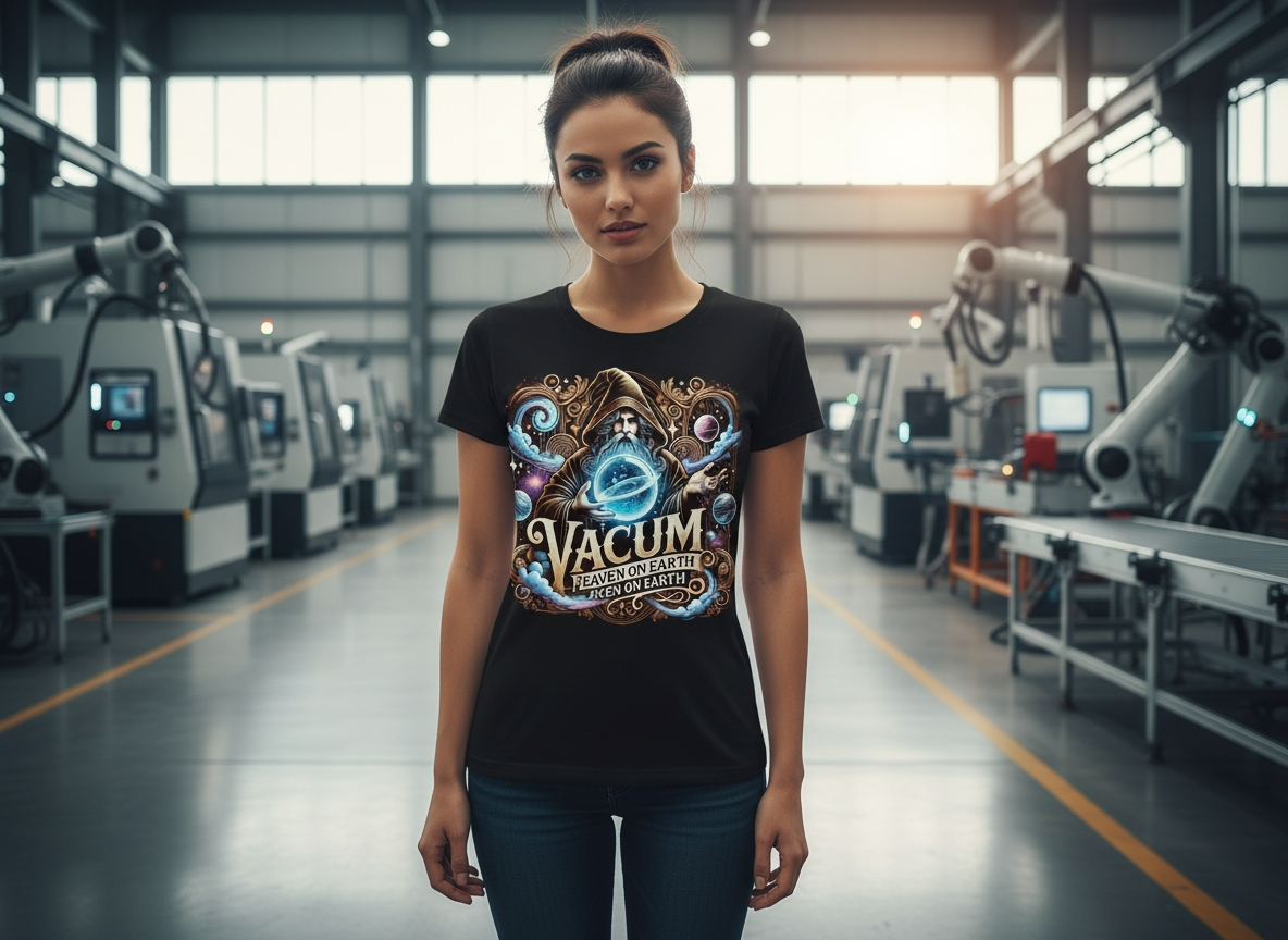 Black Tee – Wizard Holding Universe “Vacuum: Heaven on Earth”